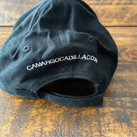 Cadillac Mens Baseball Cap Hat Black Logo Cotton Solid Adjustable - Picture 3 of 6